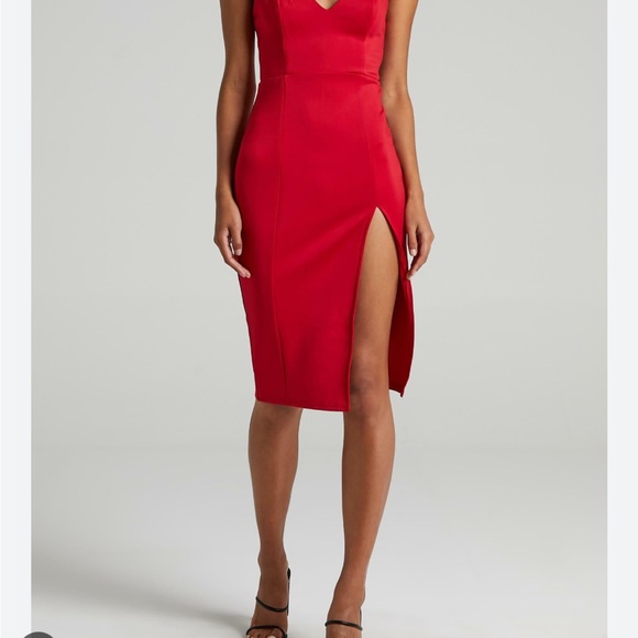 Showpo Red Big Ideas Dress NWT - Picture 5 of 8